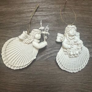 Vintage Shell Angel Christmas Ornaments